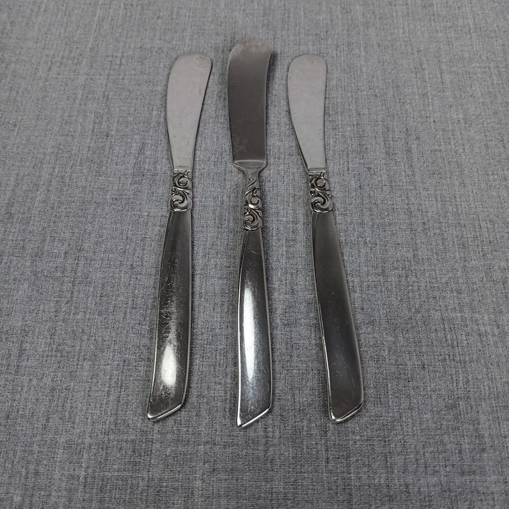 Community South Seas 3 Small Spreading Knifes Mid Century Modern Replacements